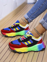 Zapatillas de plataforma con degradado de colores